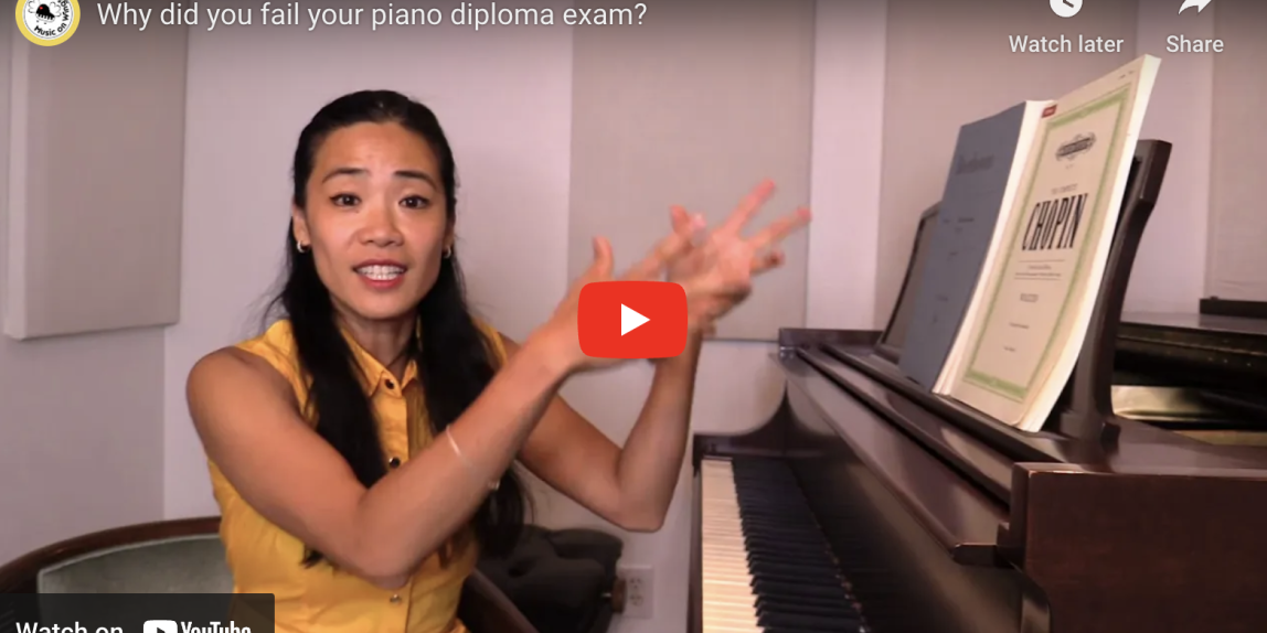 Why did you fail your piano diploma exam?