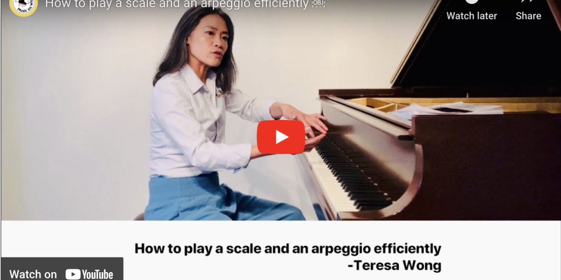 How to play a scale and an arpeggio efficiently